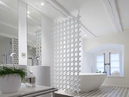 La salle de bain de la Suite du Domaine de Kaegy